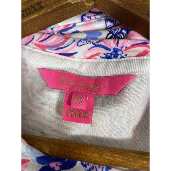 Lilly Pulitzer Corden Sweatshirt Womens Size Extra Small Floral‎ Cotton Modal - Picture 6 of 11